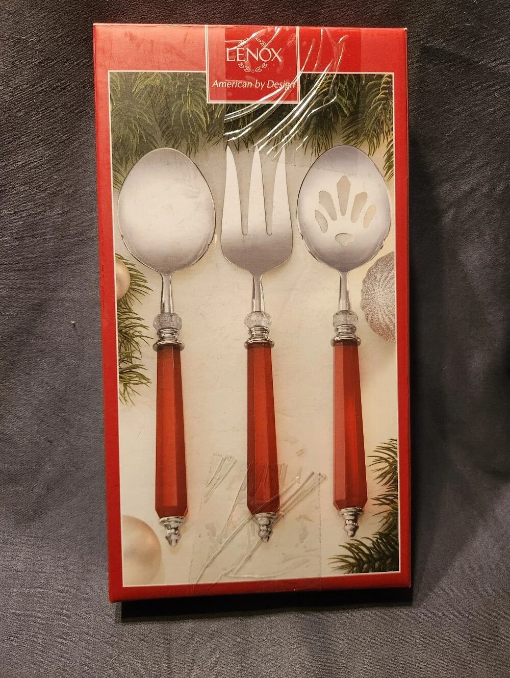 Lenox Holiday Jewel 3 Piece Serving Set 11.75